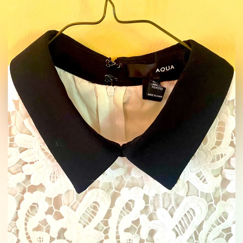 Aqua Short Sleeve Lace Top - Picture 3 of 7